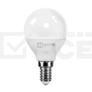 Лампа светодиодная LED-ШАР-VC 8Вт 230В E14 3000К 720лм IN HOME 4690612020549
