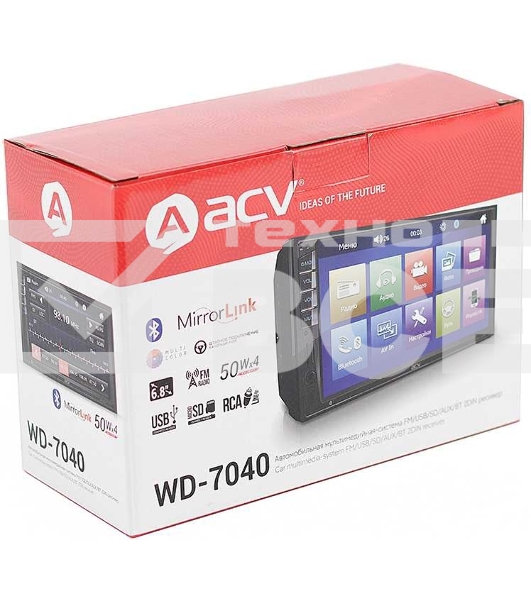 Автомагнитола ACV WD-7040 2DIN 4x50Вт