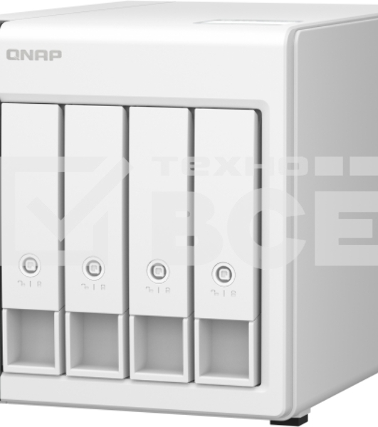 Сетевое хранилище SMB QNAP TS-433-4G NAS 4 HDD trays. ARM 4-core Cortex-A55 2.0GHz, ram 4 Gb (max), 1x1GbE, 1x2.5GbE, 2xUSB 2.0 port,1xUSB 3.2 Gen 1