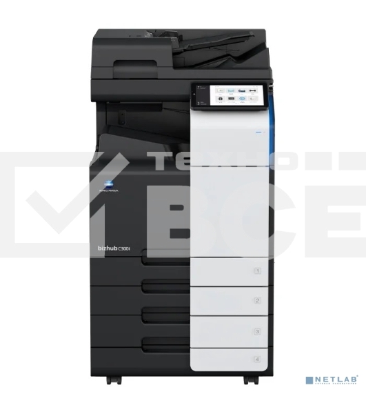 МФУ Konica-Minolta bizhub C300i цветное, А4, до 150000стр./мес, дуплекс, 2 лотка 500 листов, 30 стр./мин. ж/диск 256ГБ