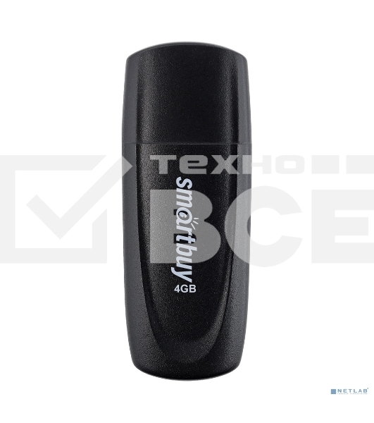 Флеш диск USB 2.0 SmartBuy 004GB Scout Black (SB004GB2SCK)