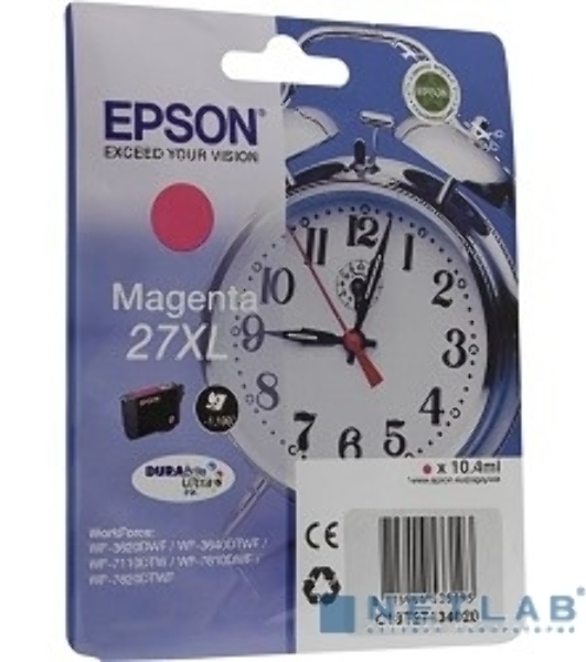 Картридж струйный Epson 27XL T2713 (C13T27134022/C13T27134020) пурпурный, 10.4 мл (1100 стр.), для WF7110/7610/7620