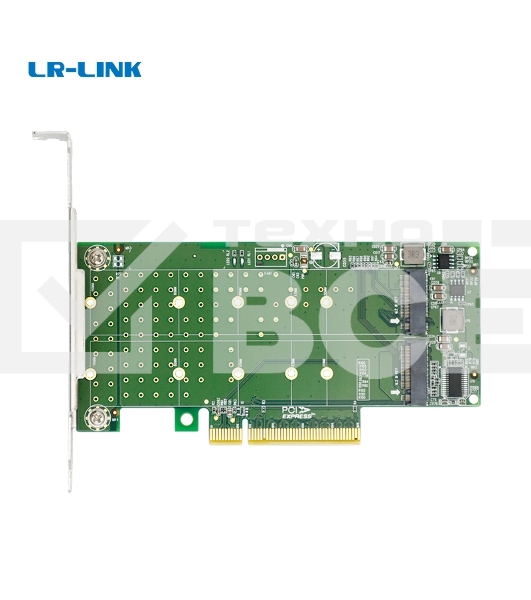 Переходник Lr-Link LRNV95N8 PCIe x8 to 2-Port M.2 NVMe Adapter, Supports 2*M.2 NVMe SSD for 2230, 2242, 2260,2280 and 22110mm