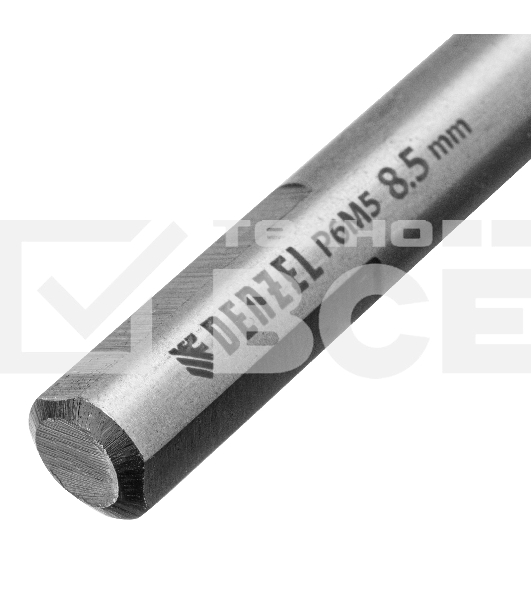 Сверло спиральное по металлу 8,5 x 117мм, Р6М5, Golden Tip, многогранная заточка Denzel