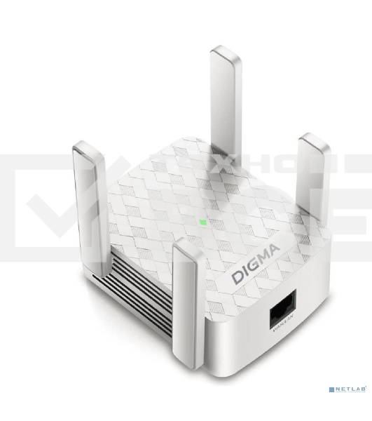 Повторитель беспроводного сигнала Digma D-WR310 (D-WR310V2) N300 Wi-Fi белый