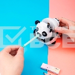 Точилка для карандашей механическая Deli Панда E0518, 1 отверстие, пластик, черный, фото5