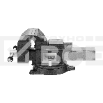 Тиски слесарные BVH-150, 150 мм, поворотные, стальная направляющая, с наковальней Denzel, фото4