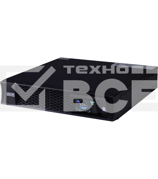 Источник бесперебойного питания Powercom Next, On-Line, 1000VA/1000W, Rack/Tower, 8*IEC320-C13, LCD, Serial+USB, SmartSlot, подкл. доп. Батарей (2027157)