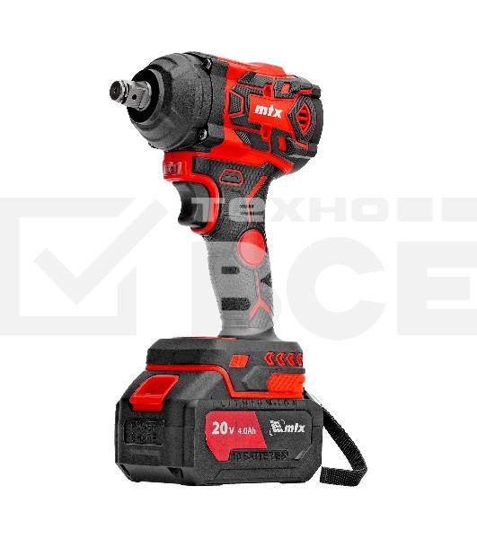 Гайковерт ударный аккумуляторный бесщет. CIWU-BL-20-600, Li-Ion, 20 В MTX