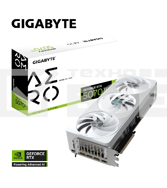 Видеокарта Gigabyte GV-N507TAERO OC-16GD 1.0 NV RTX 5070TI 16Gb 256bit GDDR7 2805/28000/HDMIx1/