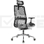 Кресло руководителя Бюрократ MC-912-H черный, сетка с подголов. крестов. металл хром, фото14