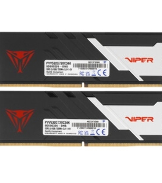 Оперативная память Patriot Viper Venom, DDR5, 32GB (2x16GB), 6800MHz, CL34, DIMM, с радиатором, черный