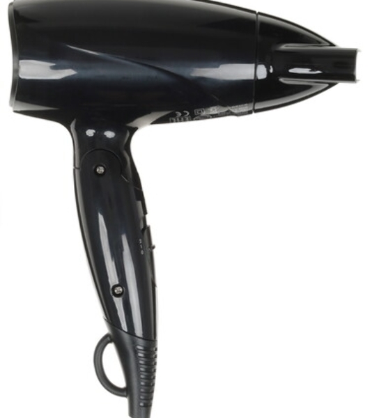 Фен GA.MA GH0201 EOLIC MINI CX черный, 1600 Вт, компактный, ионизация
