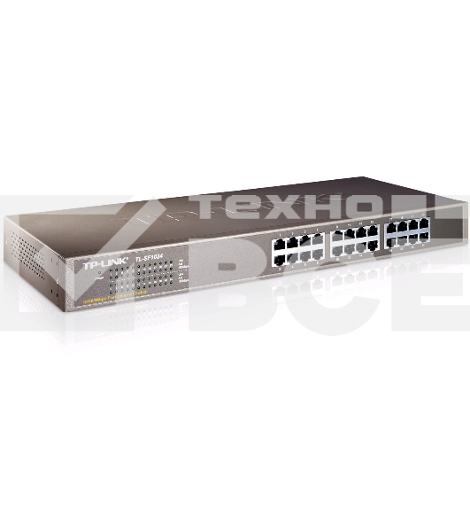 Сетевой коммутатор TP-Link SMB TL-SF1024 Коммутатор 24-port 10/100M Switch, 1U 19-inch rack-mountable steel case