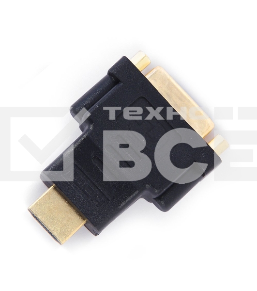 Переходник Gembird Переходник HDMI-DVI 19M/25F, золотые разъемы, пакет(A-HDMI-DVI-3)
