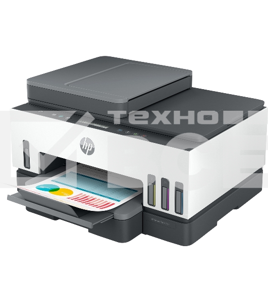 МФУ струйное HP Smart Tank 750 AiO, А4, цветной, печ. до 15/9 стр/мин., скан. до 8 стр/мин., 4800x1200 dpi (печ.), 1200x1200 dpi (скан.), Bluetooth, USB, Wi-Fi