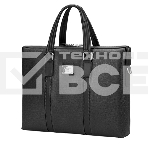 Сумка для ноутбука Сумка Continent CM-142 Black {полиэстр/эко кожа, черная 15.6