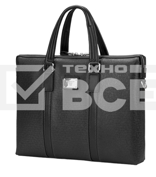 Сумка для ноутбука Сумка Continent CM-142 Black {полиэстр/эко кожа, черная 15.6