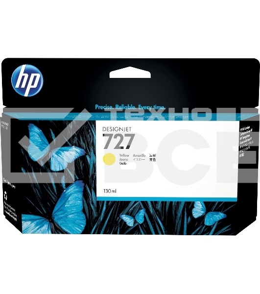 Картридж струйный HP 727 B3P21A желтый для HP DJ T920/T1500 (130мл)