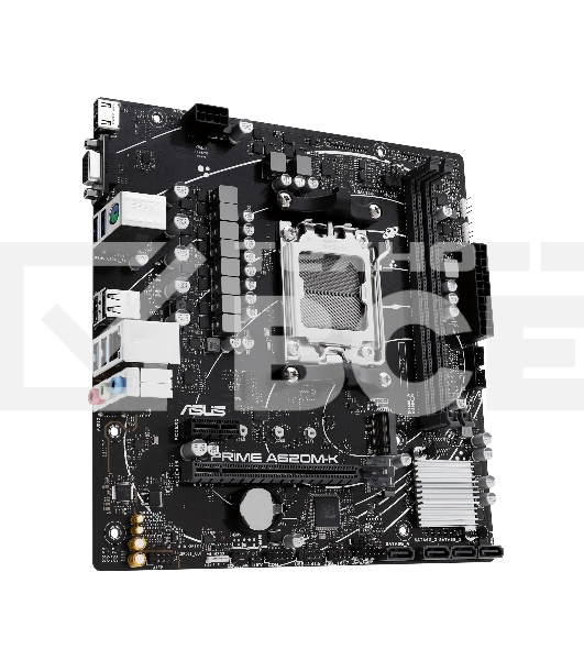 Материнская плата ASUS PRIME A620M-K, AM5, AMD A620, 2xDDR5, 4xSATA, 1xM.2, 1xPCI-E 4.0 x16, 1xPCI-E x1, 1xHDMI, 1xVGA, 1x 1Gb LAN, 4xUSB-A 3.2 Gen 1, 2xUSB-A 2.0, 3x3.5 мм, 7.1, Micro-ATX