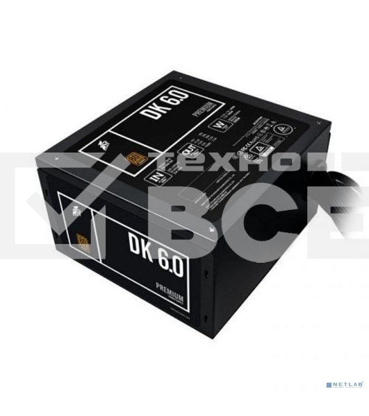 Блок питания 1STPLAYER DK PREMIUM PS-600AX, 600Вт, 80 PLUS Bronze, 120мм, черный