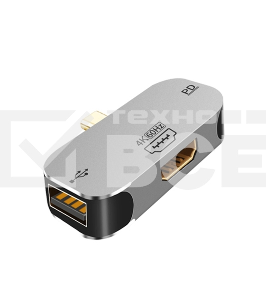 Адаптер Type C на HDMI + USB + PD