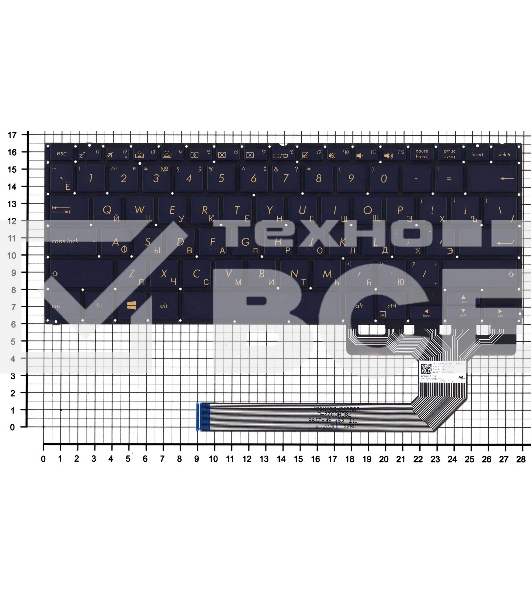 Клавиатура для ноутбука Asus ZenBook Flip S UX370UA черная с подсветкой