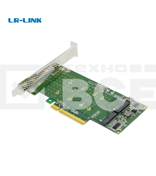 Переходник Lr-Link LRNV95N8 PCIe x8 to 2-Port M.2 NVMe Adapter, Supports 2*M.2 NVMe SSD for 2230, 2242, 2260,2280 and 22110mm