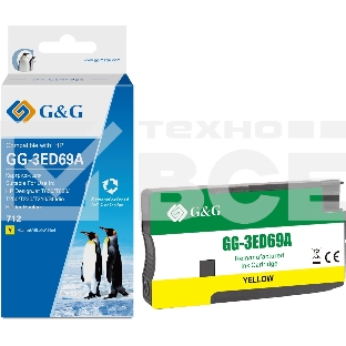 Картридж струйный G&G GG-3ED69A 712 желтый (29мл) для HP DesignJet T650/T630/T250/T230/T210/Studio Plotter Printers