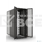 Шкаф серверный ПРОФ напольный 48U (800  1200) двери двойные перф. 2 шт., черный, в сборе, фото3