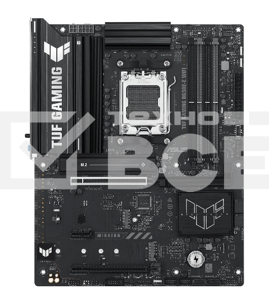 Материнская плата ASUS TUF GAMING B650-E WIFI, AM5, AMD B650, 4xDDR5, 4xSATA, 3xM.2, 1xPCIe 4.0 x16, 1xPCIe 4.0 x16, 1xPCIe x1, 1xDP, 1xHDMI, 1x2.5Gb LAN, Wi-Fi 6E, Bluetooth 5.3, 2xUSB-C (1x10Gbps, 1x20Gbps), 3xUSB-A 5Gbps, 2xUSB-A 10Gbps, 3xUSB-A 2.0, 5