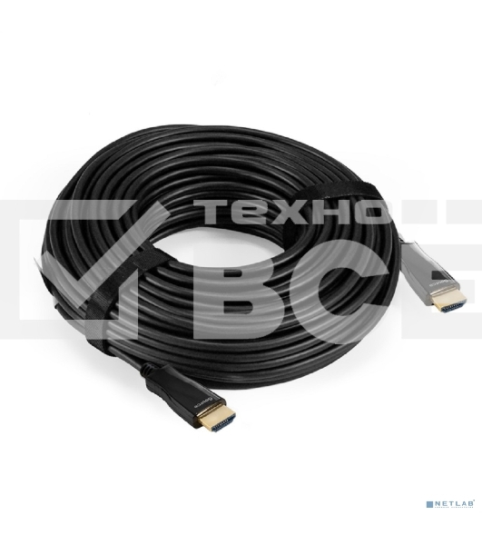 Активный оптический кабель HDMI ExeGate EX-CC-HDMI2-30.0 (19M/19M, v2.0, 30м, 4K UHD, Ethernet, позолоченные контакты)