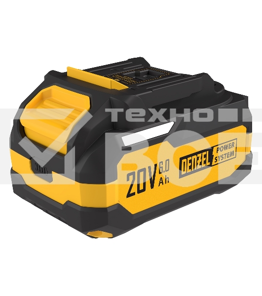 Батарея аккумуляторная BH-20-6.0, Li-Ion, USB, 20 В, 6,0 Ач Denzel