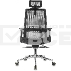 Кресло руководителя Бюрократ MC-912-H черный, сетка с подголов. крестов. металл хром, фото13