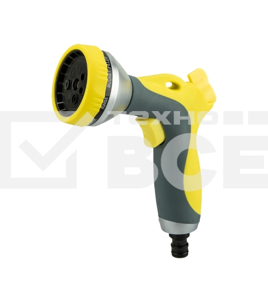 Пистолет-распылитель многофункциональный с прорезиненной ручкой и курком 7 режимов ЧЕТЫРЕ СЕЗОНА 62-0286