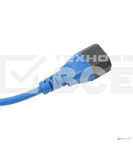 Кабель питания Filum ПВС-АП 3x1.0 С13 - C14, 220/250В, 10А, синий, 1.8м