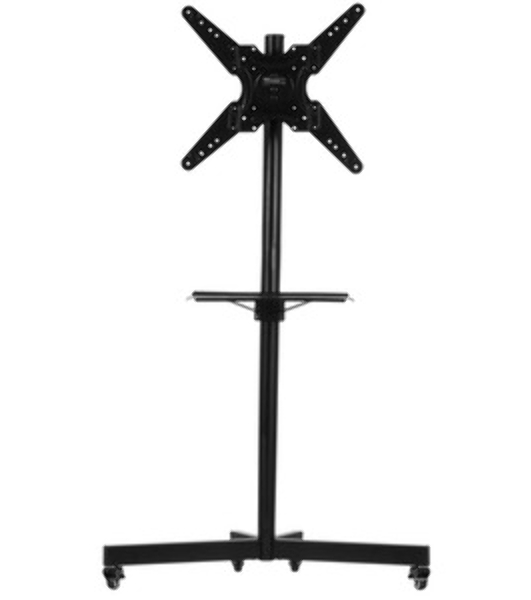 Мобильная стойка напольная Kromax OMEGA-16 черный для TV 26'-60', max вес 35 кг, наклон ±10°, пов. 360° высота 1385 мм, max VESA 400x400 мм