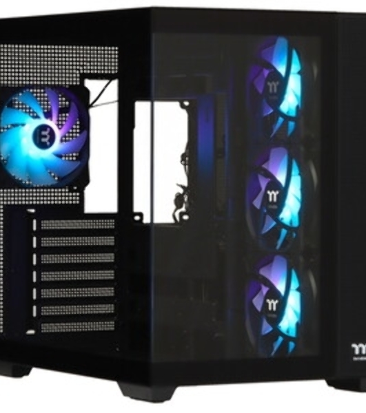 Компьютерный корпус Thermaltake View 380 TG ARGb черный без БП ATX 6x120мм 2x140мм 1x200мм 2xUSB3.0 audio bott PSU