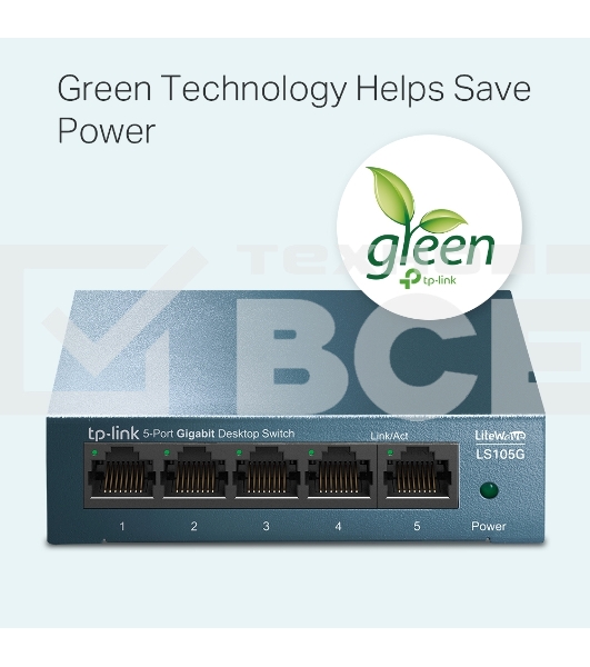 Коммутатор TP-Link 5 ports Giga Unmanagement switch, 5 10/100/1000Mbps RJ-45 ports