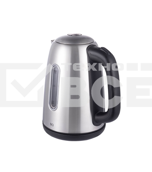 Чайник BQ KT1822SW черный/стальной, мощность 2200Вт, Максимальный объем 1.7л