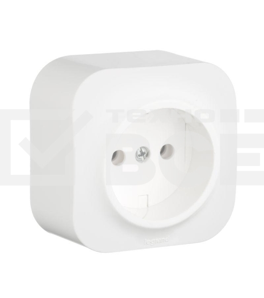 Розетка Legrand 782210 без заземления без шторок (Белая)