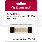 Флеш диск Transcend USB 512GB JETFLASH USB3.2, TLC, High Speed, Type-C и Type A (420/400 МБ/с), фото19