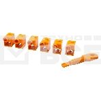 Комплект блокираторов коннектора RJ-45 (6 шт.) + ключ, оранжевый, фото2