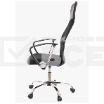 Кресло офисное Everprof Ultra T черный (Акриловая сетка, ткань, хром, ролики, ТопГан), фото4