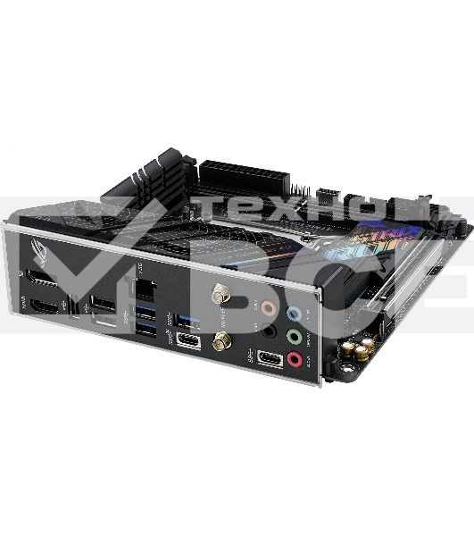 Материнская плата ASUS ROG STRIX B760-I GAMING WIFI, LGA 1700, Intel B760, 2xDDR5, 4xSATA, 2xM.2, 1xPCIe 5.0 x16, 1xHDMI, 1xDP, 1x 2.5Gb LAN, 3xUSB-A 2.0, 3xUSB-A 3.2 Gen 1, 1xUSB-C 3.2 Gen 1, 1xUSB-C 3.2 Gen 2x2, 5x3.5 мм, 7.1, Mini-ITX