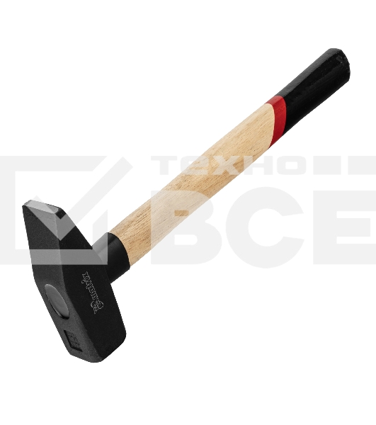 Молоток слесарный Matrix, 1500 г, квадратный боек, деревянная рукоятка