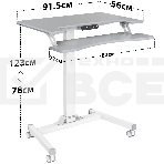 Стол для ноутбука Cactus VM-FDE103 столешница МДФ серый 91.5x56x123см (CS-FDE103WGY), фото16