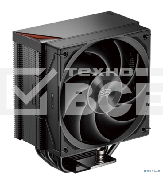 Кулер для процессора PCCooler RZ500 BK (250W, 4-pin PWM, 155mm, Al/Cu, 5x6mm, 1x120mm, 86.73CFM, 32dBA, 2200RPM, S: 1851/1700/1200/115X, AM5/AM4, black)