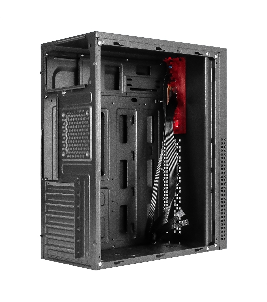 Компьютерный корпус Miditower ExeGate AA-443 (ATX, без БП, 2*USB+HD Audio, черный)