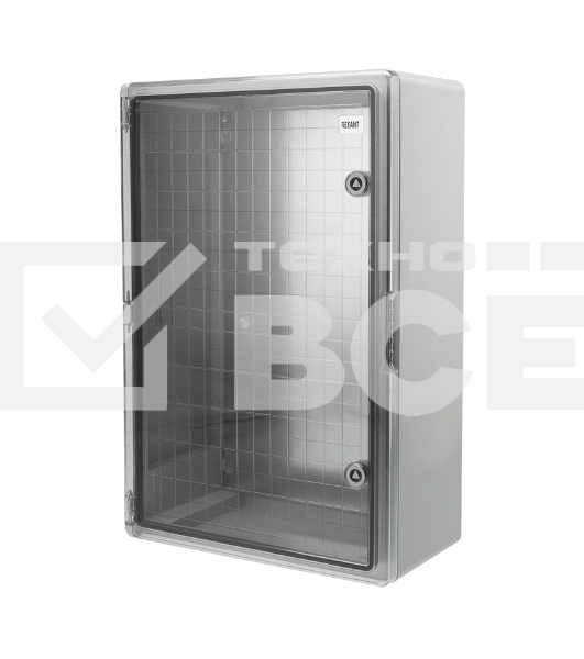 Корпус пластиковый ЩМПп Rexant с прозрачной дверцей и монтажной панелью 600х400х200мм, АБС, УХЛ1, IP65